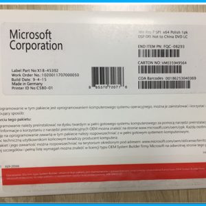 Windows Pro 7 English 1pk x64