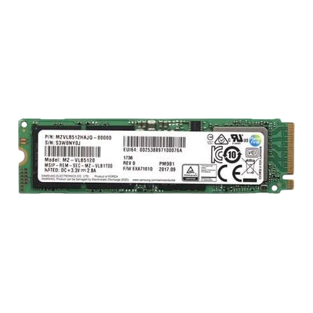 Samsung PM981a 512GB NVMe M.2 2280 Solid State Drive
